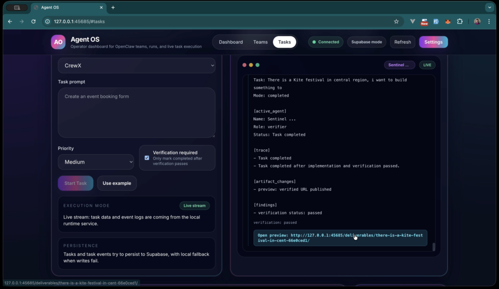 AgentOS — Multi-Agent Orchestration Platform Built on OpenClaw screenshot